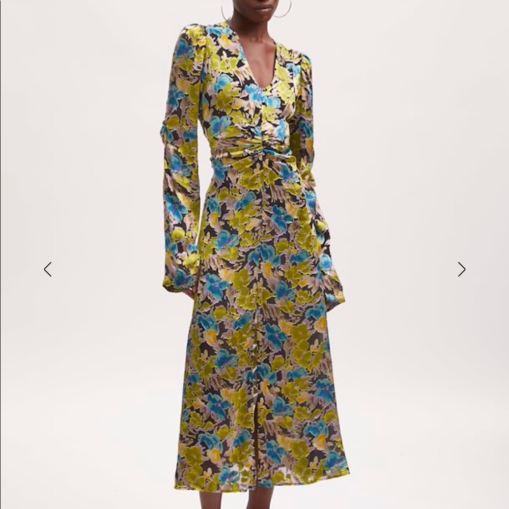 Gestuz Burnout Silk Floral Dress. New with tags. SZ 34, equivalent to a SZ 2.